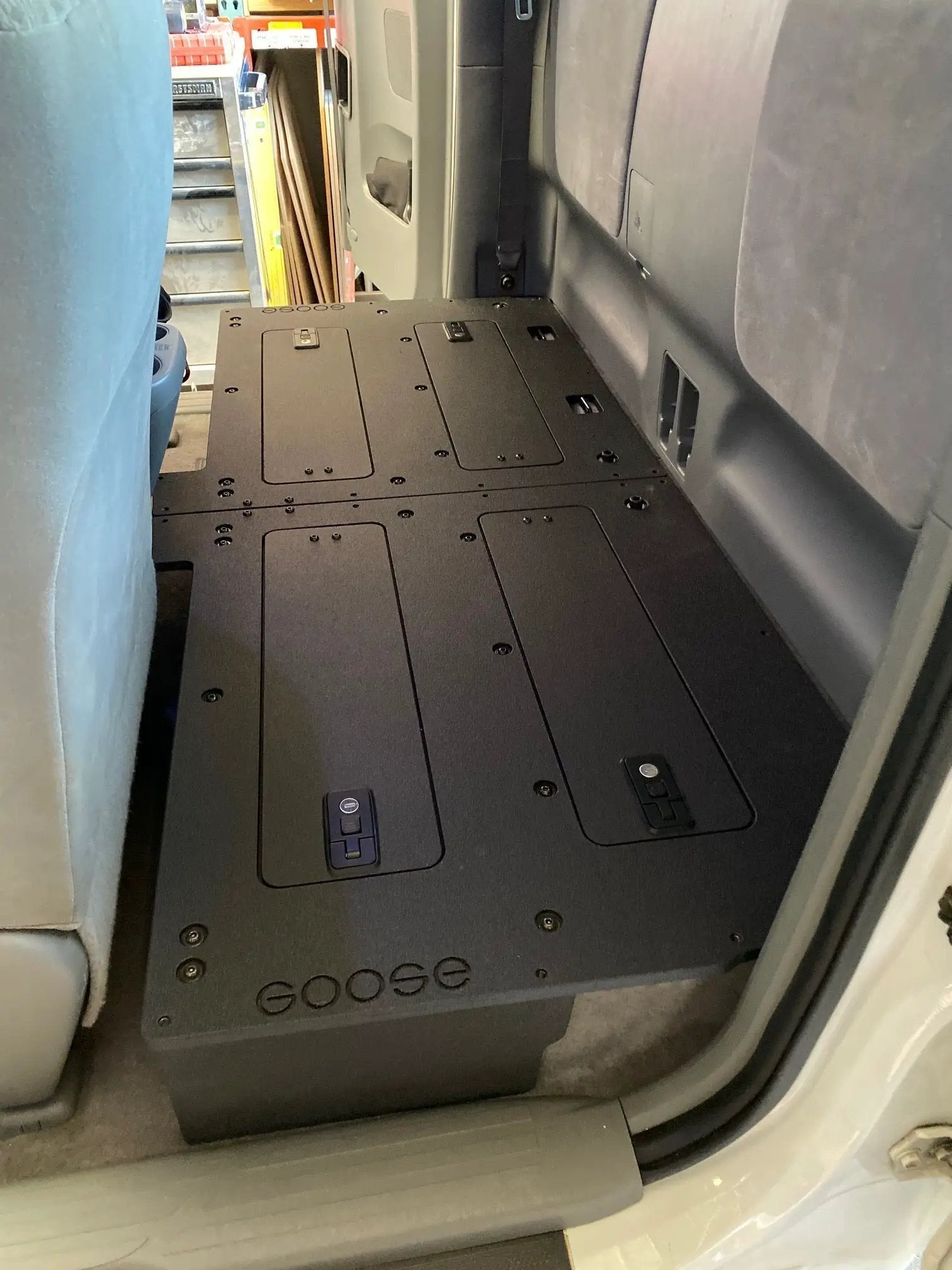 Toyota Tacoma 2005-2015 2nd Gen. Access Cab - Second Row Seat Delete Plate System by Goose Gear