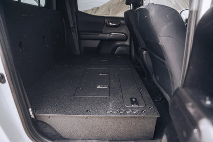 Toyota Tacoma 2005-2023 2nd and 3rd Gen Double Cab Version 2 - Second Row Seat Delete Plate System by Goose Gear