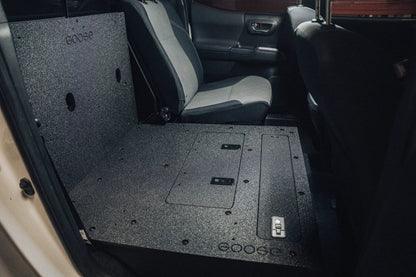 Toyota Tacoma 2005-2023 2nd and 3rd Gen Double Cab Version 2 - Second Row Seat Delete Plate System by Goose Gear