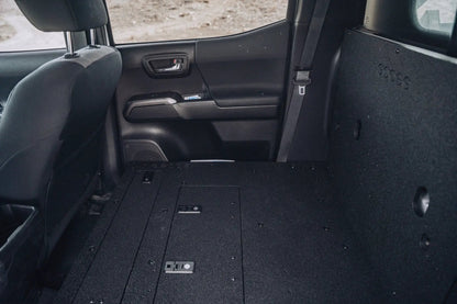 Toyota Tacoma 2005-2023 2nd and 3rd Gen Double Cab Version 2 - Second Row Seat Delete Plate System by Goose Gear