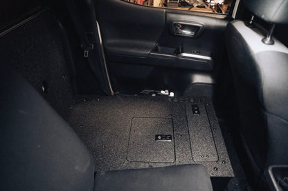 Toyota Tacoma 2005-2023 2nd and 3rd Gen Double Cab Version 2 - Second Row Seat Delete Plate System by Goose Gear