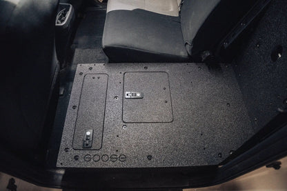 Toyota Tacoma 2005-2023 2nd and 3rd Gen Double Cab Version 2 - Second Row Seat Delete Plate System by Goose Gear