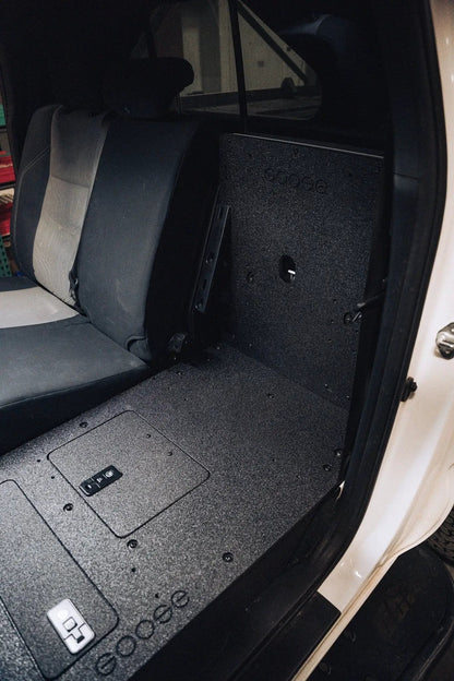 Toyota Tacoma 2005-2023 2nd and 3rd Gen Double Cab Version 2 - Second Row Seat Delete Plate System by Goose Gear
