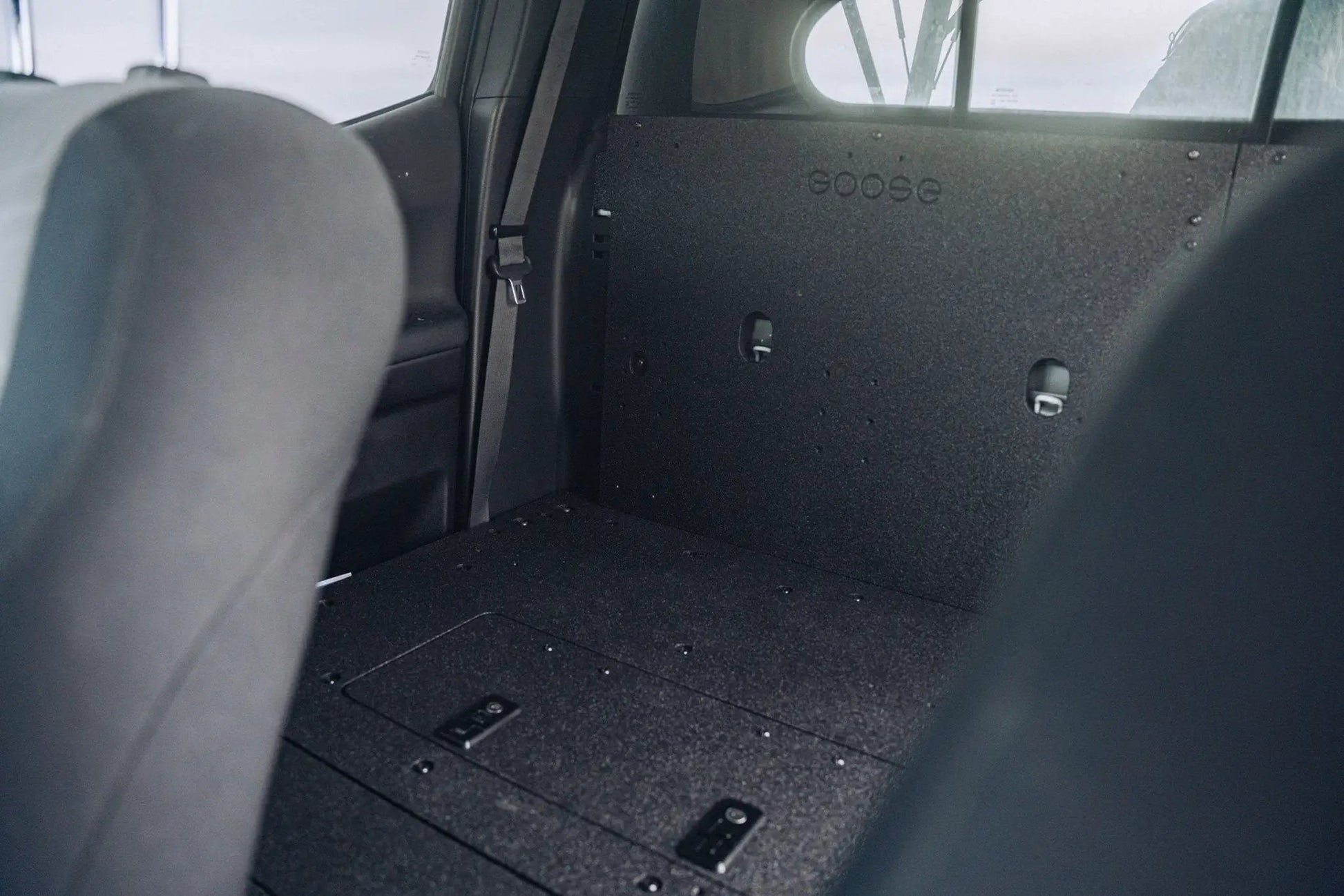 Toyota Tacoma 2005-2023 2nd and 3rd Gen Double Cab Version 2 - Second Row Seat Delete Plate System by Goose Gear
