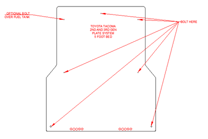 Toyota Tacoma 2005-2023 2nd and 3rd Gen. - Bed Plate System by Goose Gear