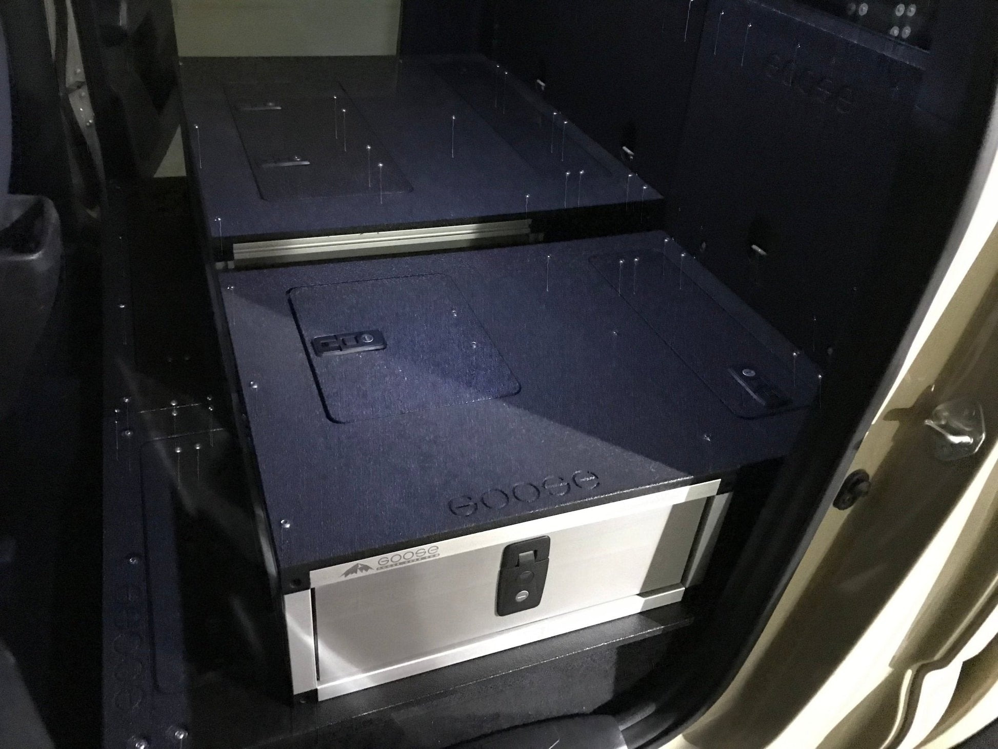 Toyota Tacoma 2005-2023 2nd and 3rd Gen. Double Cab - Second Row Single Drawer Module - 40% Driver Side by Goose Gear