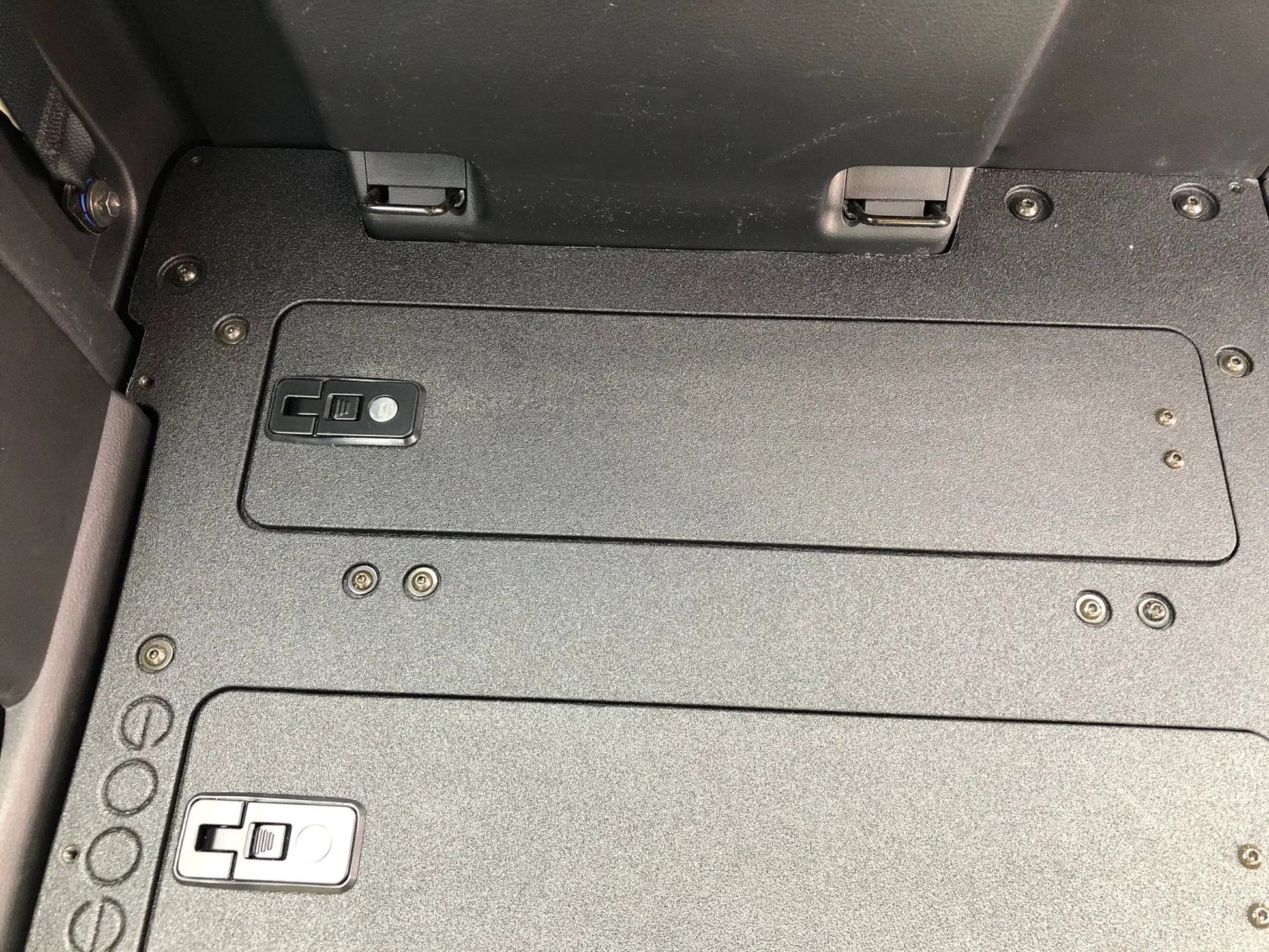 Toyota Tacoma 2016-2023 3rd Gen. Access Cab with Factory Seats - Second Row Seat Delete Plate System by Goose Gear