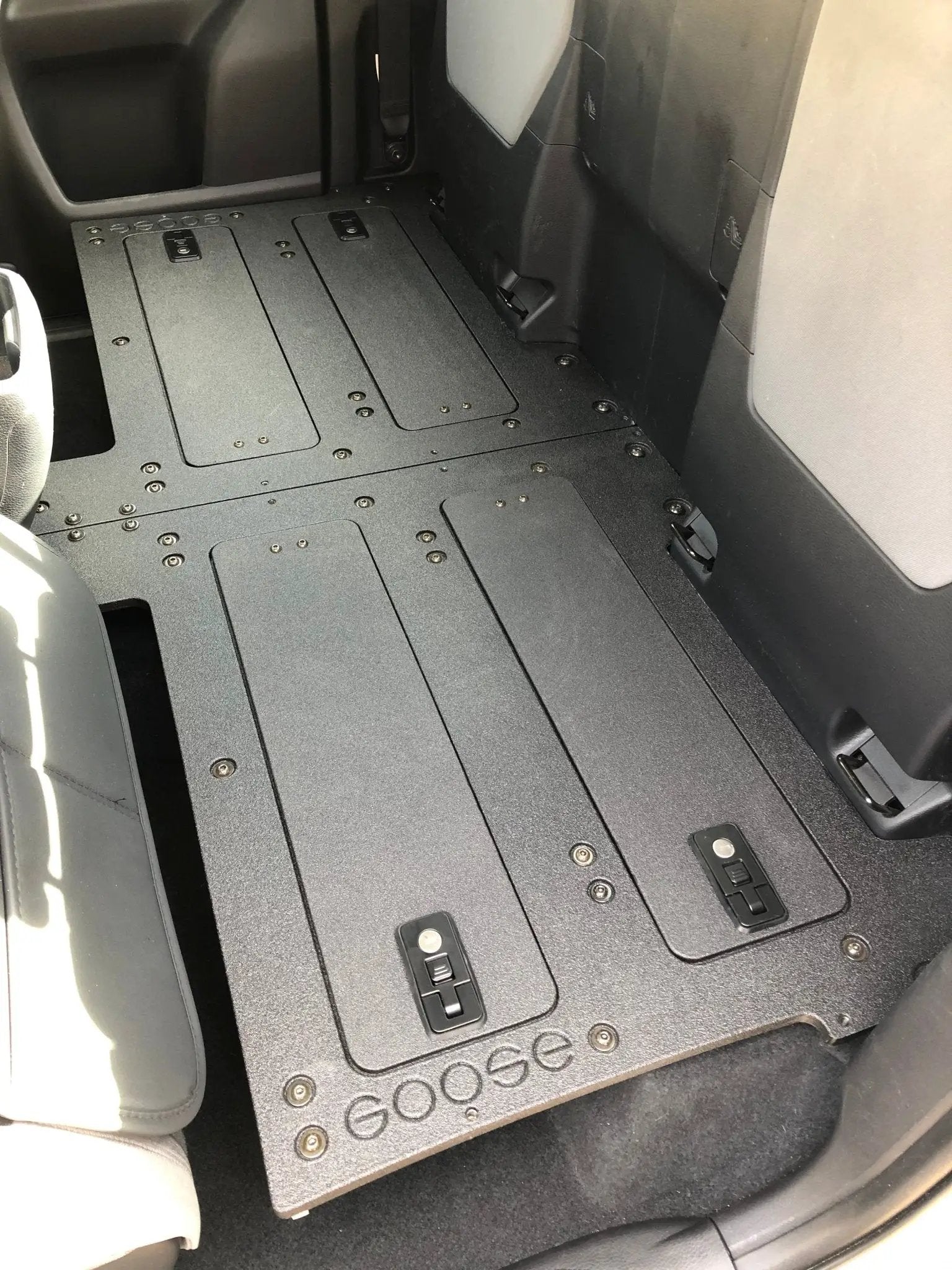 Toyota Tacoma 2016-2023 3rd Gen. Access Cab with Factory Seats - Second Row Seat Delete Plate System by Goose Gear