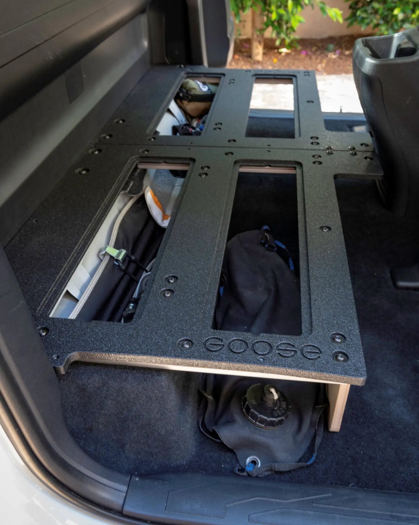 Toyota Tacoma 2016-2023 3rd Gen. Access Cab without Factory Seats - Second Row Seat Delete Plate System by Goose Gear