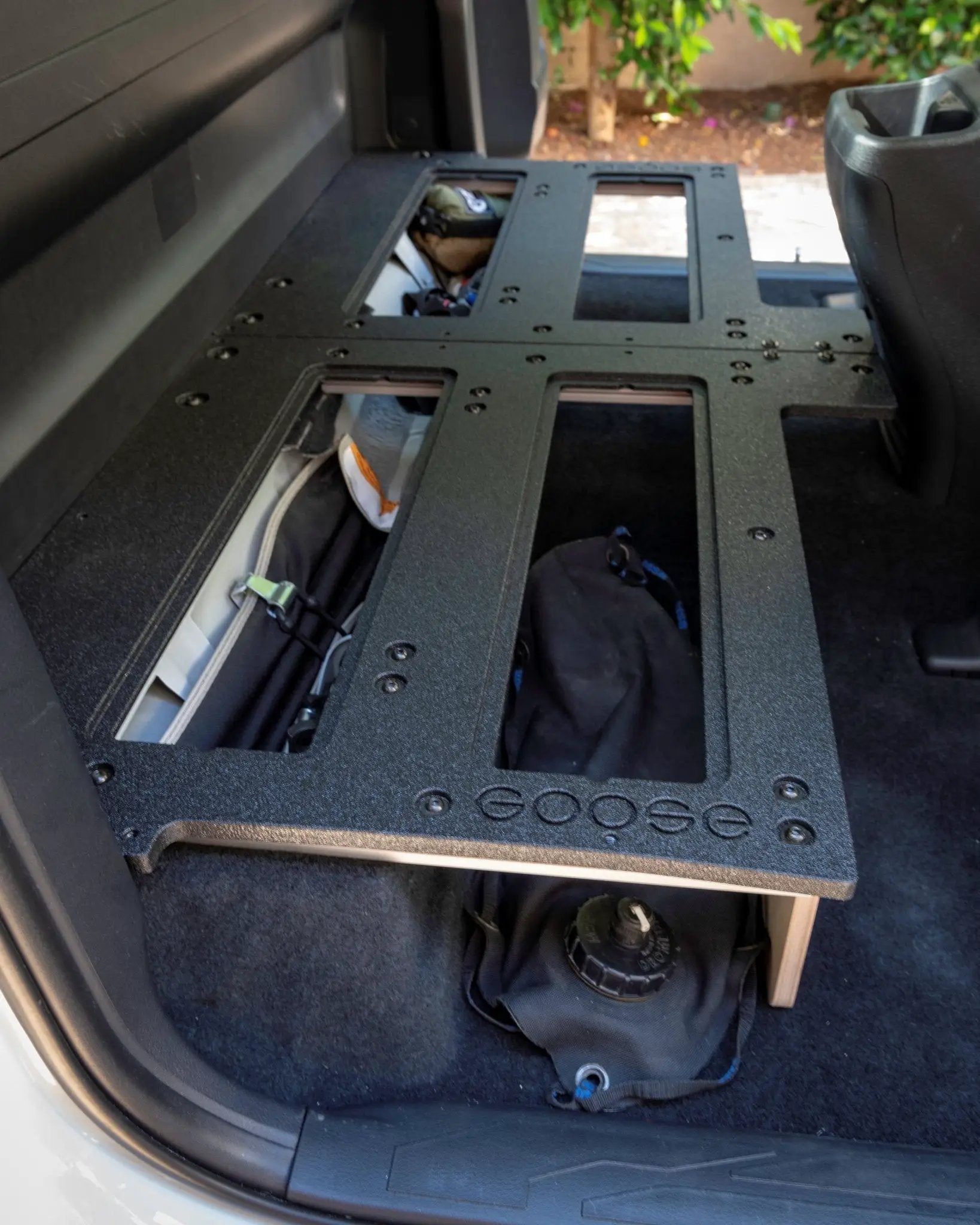 Toyota Tacoma 2016-2023 3rd Gen. Access Cab without Factory Seats - Second Row Seat Delete Plate System by Goose Gear