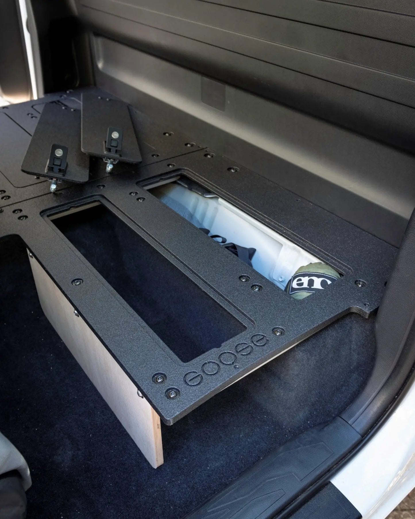 Toyota Tacoma 2016-2023 3rd Gen. Access Cab without Factory Seats - Second Row Seat Delete Plate System by Goose Gear