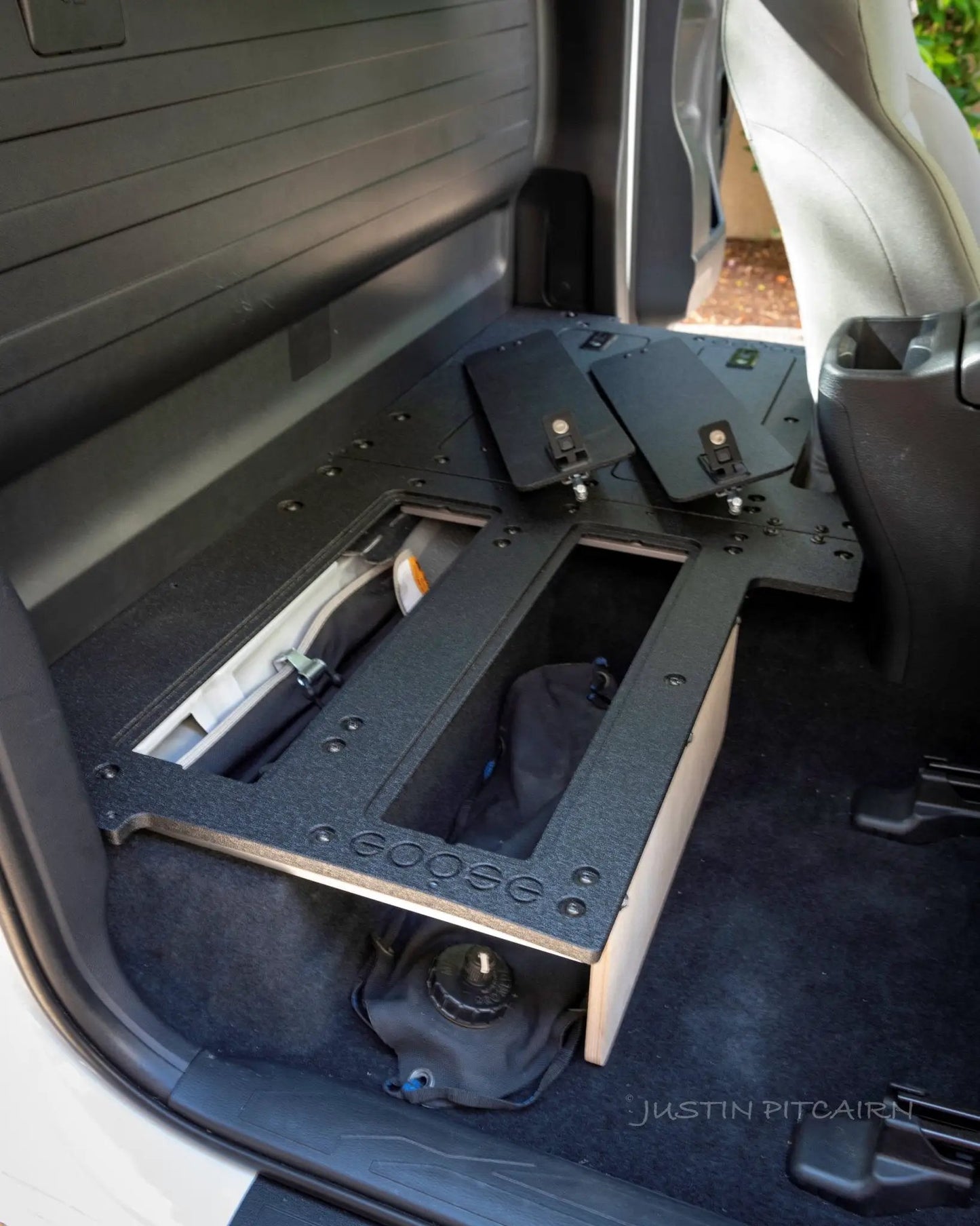 Toyota Tacoma 2016-2023 3rd Gen. Access Cab without Factory Seats - Second Row Seat Delete Plate System by Goose Gear