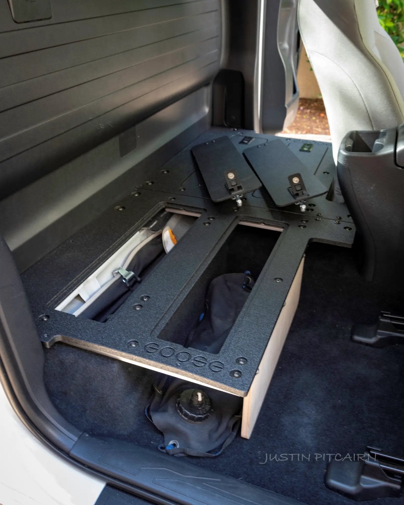 Toyota Tacoma 2016-2023 3rd Gen. Access Cab without Factory Seats - Second Row Seat Delete Plate System by Goose Gear