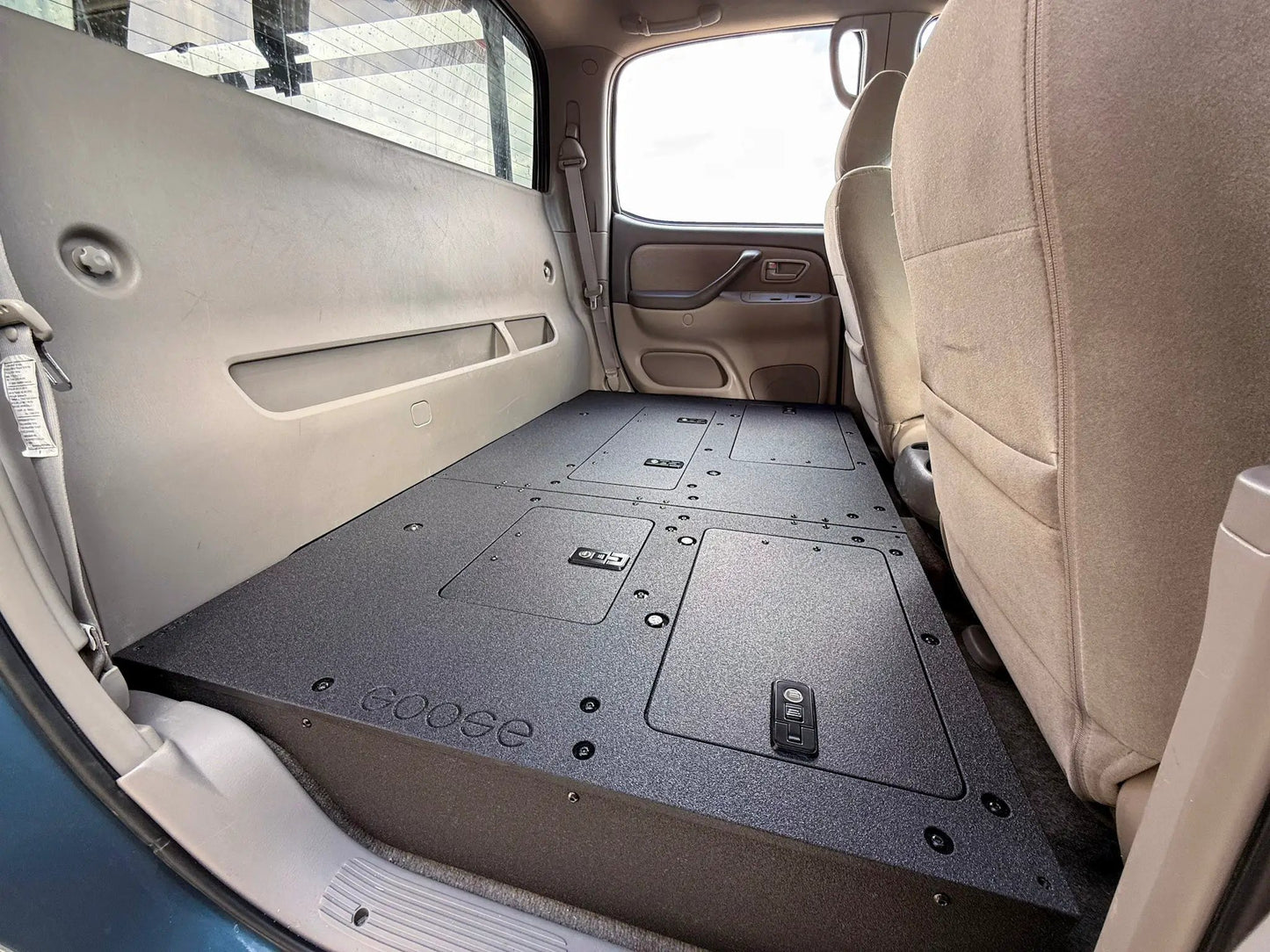Toyota Tundra - 2000-2006 1st Gen - Double Cab - Second Row Seat Delete Plate System by Goose Gear