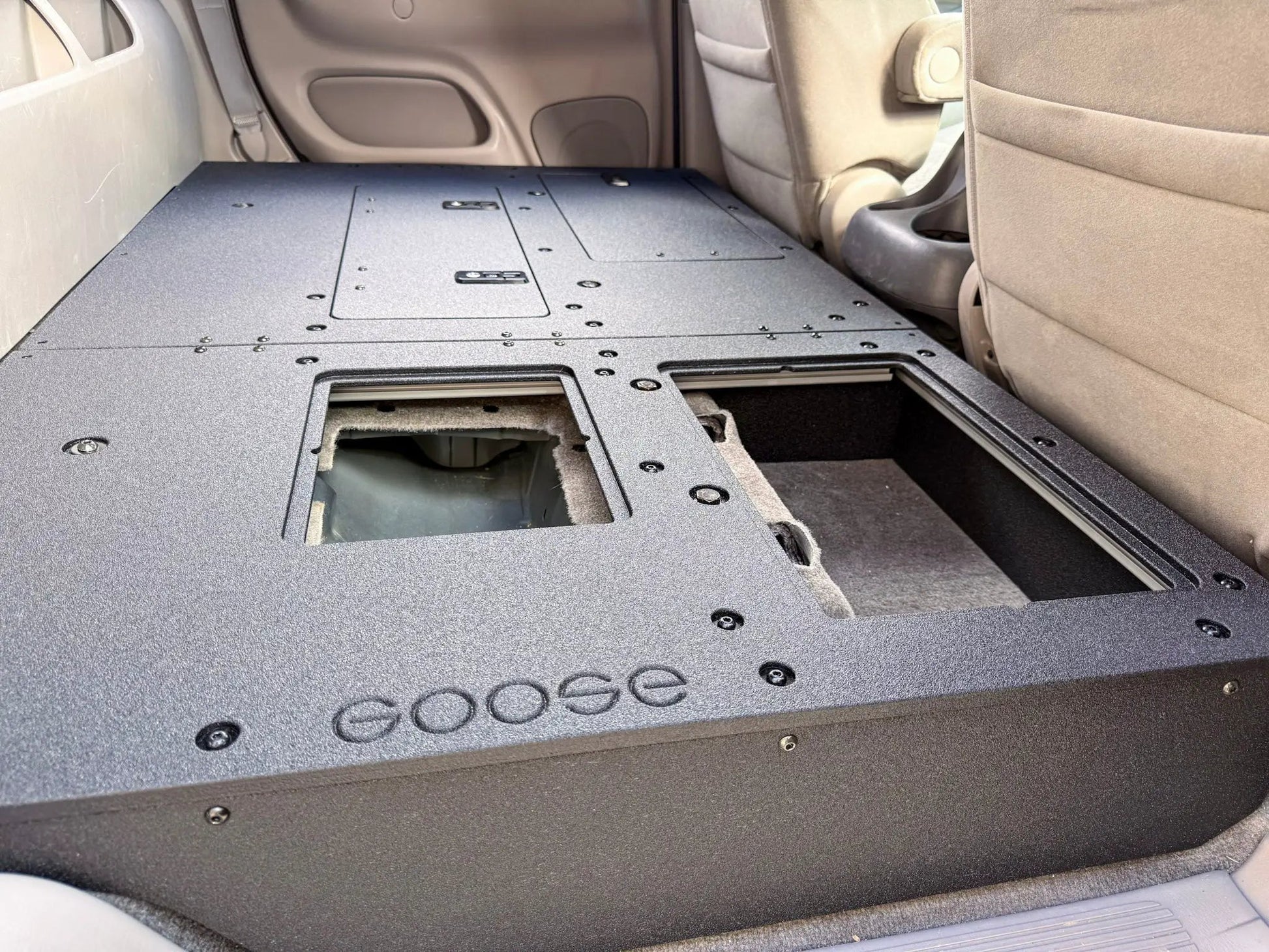 Toyota Tundra - 2000-2006 1st Gen - Double Cab - Second Row Seat Delete Plate System by Goose Gear