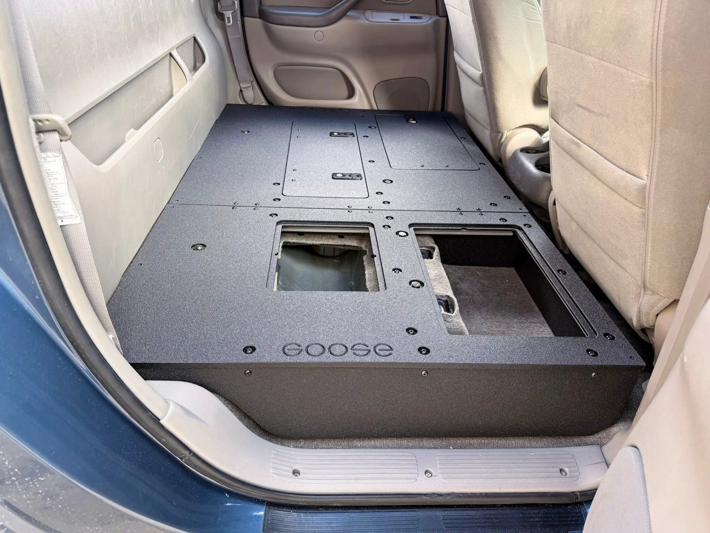Toyota Tundra - 2000-2006 1st Gen - Double Cab - Second Row Seat Delete Plate System by Goose Gear