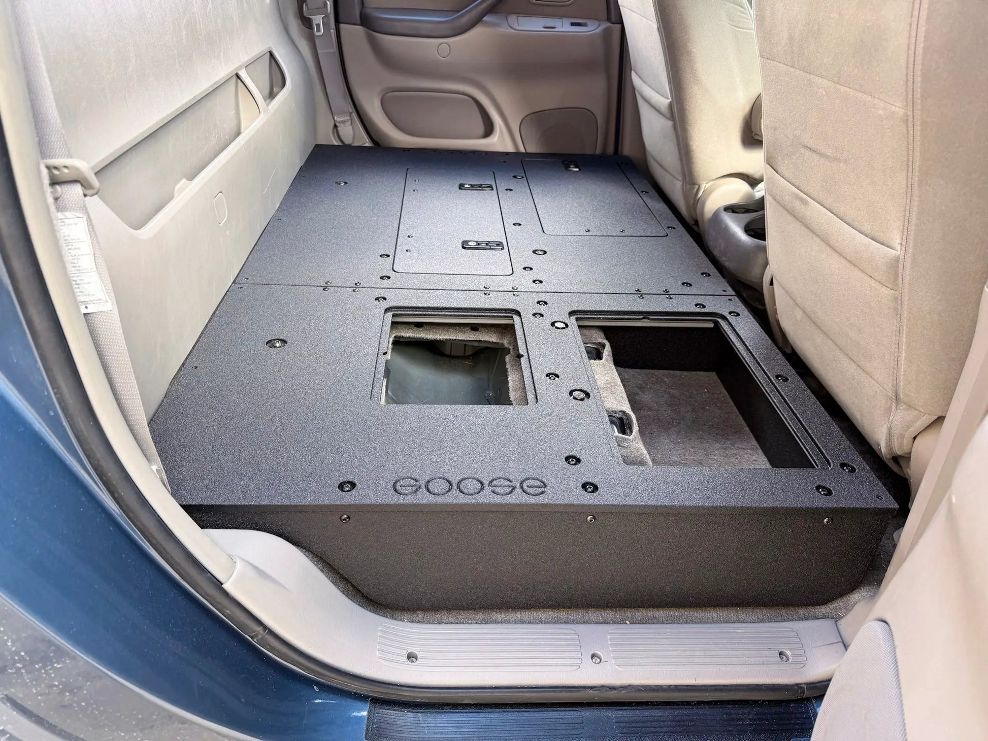 Toyota Tundra - 2000-2006 1st Gen - Double Cab - Second Row Seat Delete Plate System by Goose Gear