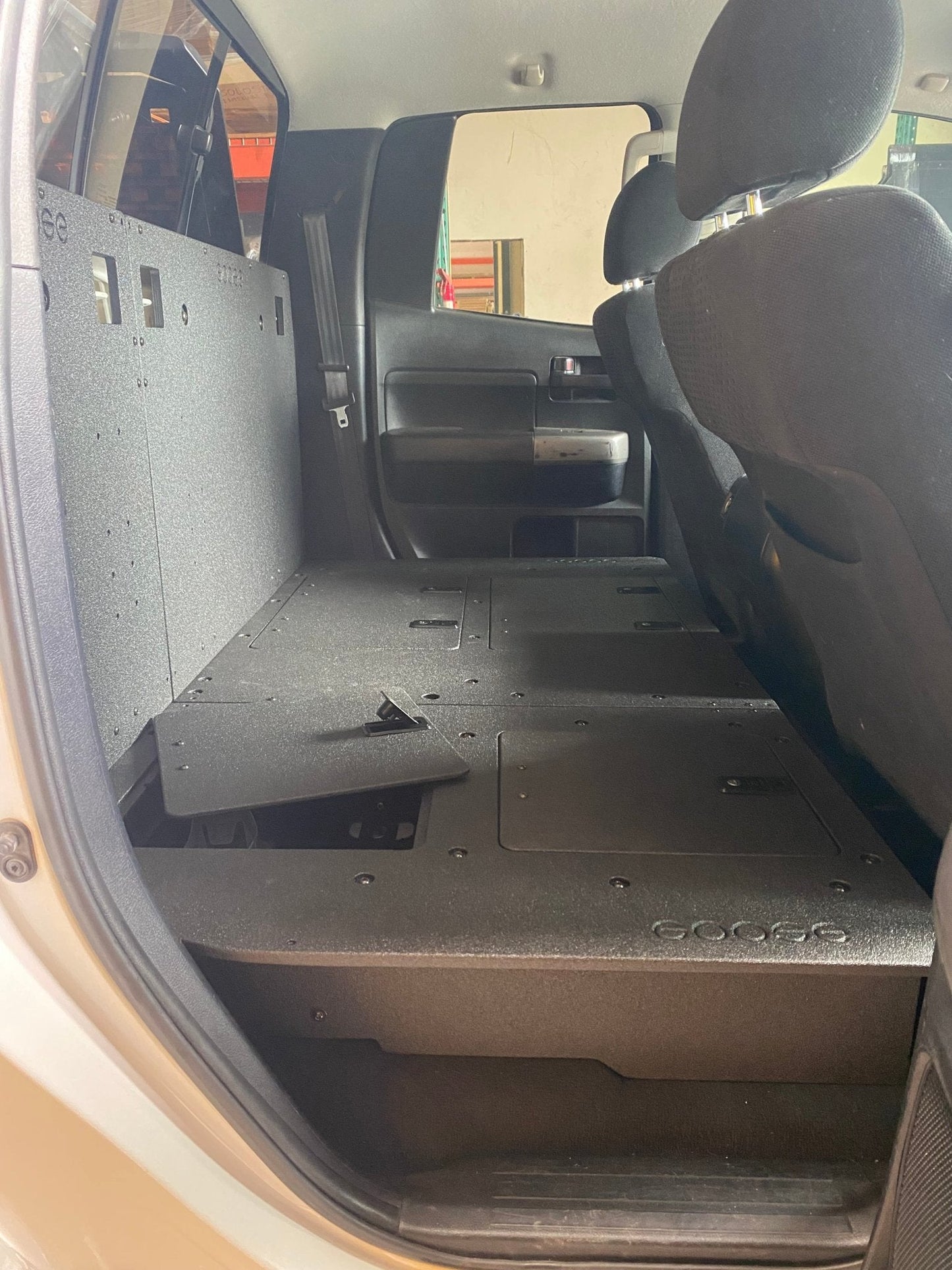 Toyota Tundra 2007-2013 2nd Gen. Double Cab - Second Row Seat Delete Plate System by Goose Gear