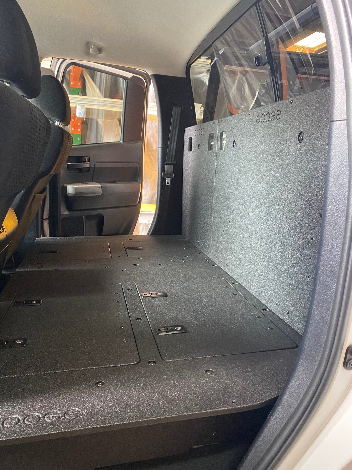 Toyota Tundra 2007-2013 2nd Gen. Double Cab - Second Row Seat Delete Plate System by Goose Gear