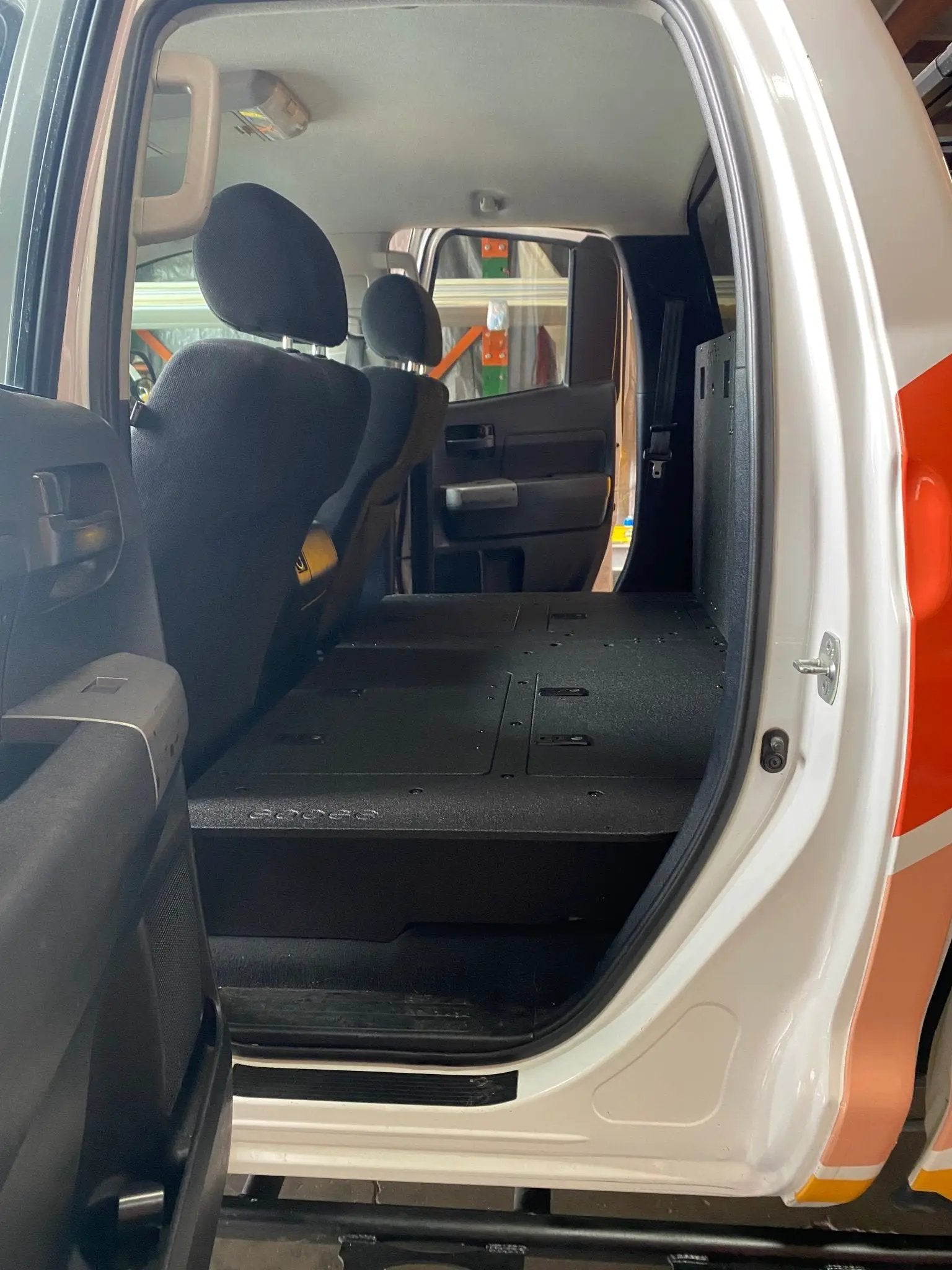 Toyota Tundra 2007-2013 2nd Gen. Double Cab - Second Row Seat Delete Plate System by Goose Gear