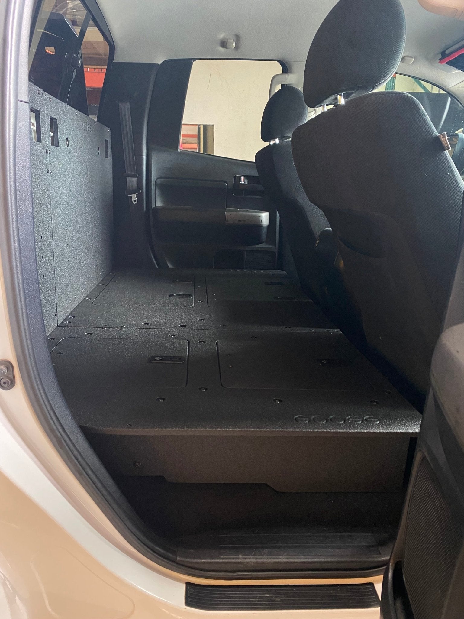Toyota Tundra 2007-2013 2nd Gen. Double Cab - Second Row Seat Delete Plate System by Goose Gear