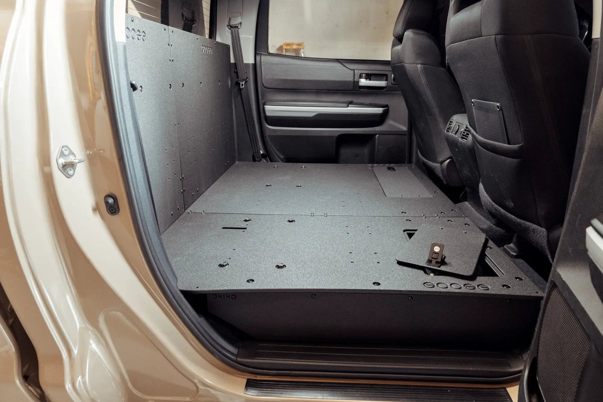 Toyota Tundra 2014-2021 2.5 Gen. CrewMax - Second Row Seat Delete Plate System by Goose Gear