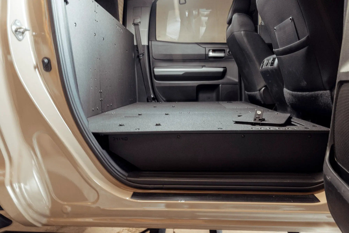 Toyota Tundra 2014-2021 2.5 Gen. CrewMax - Second Row Seat Delete Plate System by Goose Gear