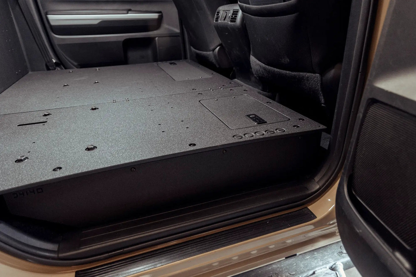 Toyota Tundra 2014-2021 2.5 Gen. CrewMax - Second Row Seat Delete Plate System by Goose Gear