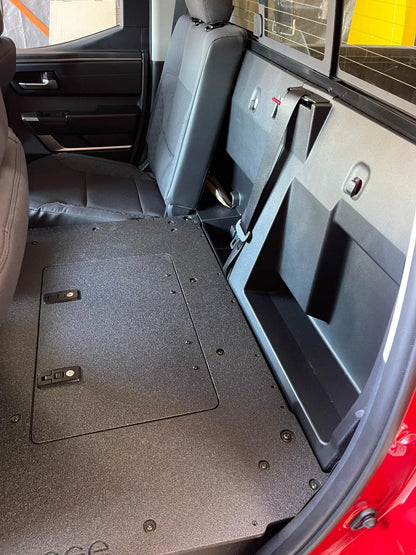 Toyota Tundra 2022-Present 3rd Gen. DoubleCab - Second Row Seat Delete Plate System by Goose Gear