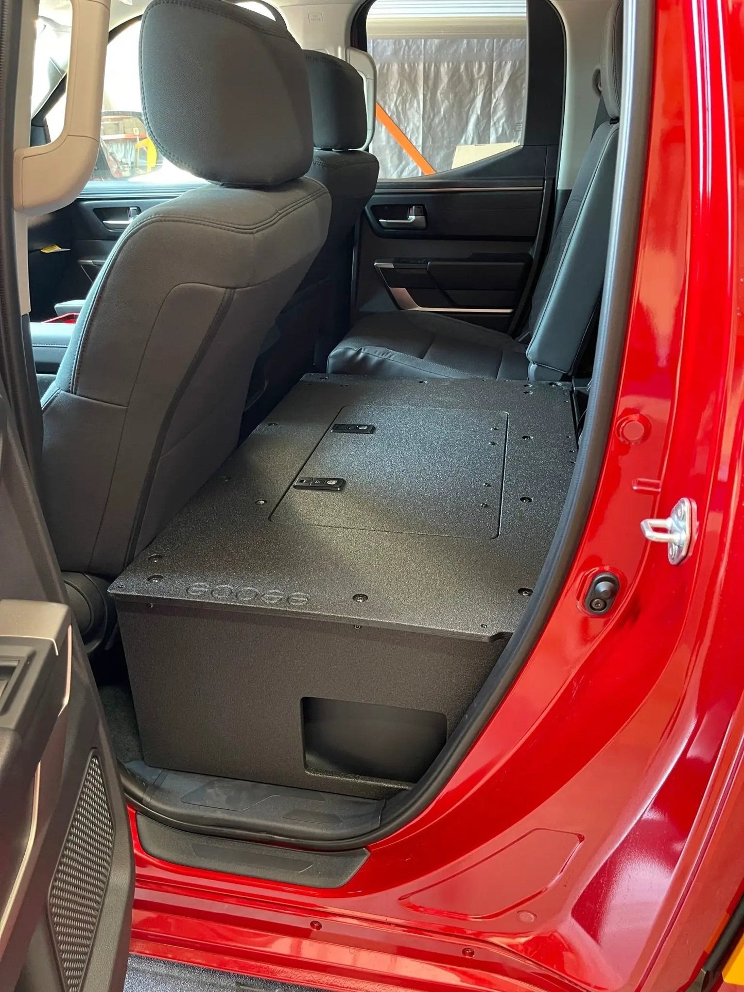 Toyota Tundra 2022-Present 3rd Gen. DoubleCab - Second Row Seat Delete Plate System by Goose Gear