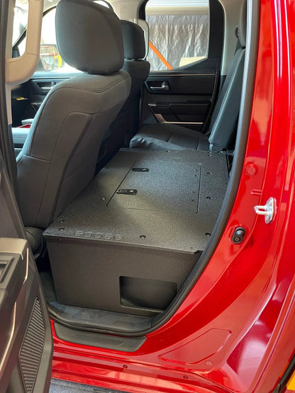 Toyota Tundra 2022-Present 3rd Gen. DoubleCab - Second Row Seat Delete Plate System by Goose Gear