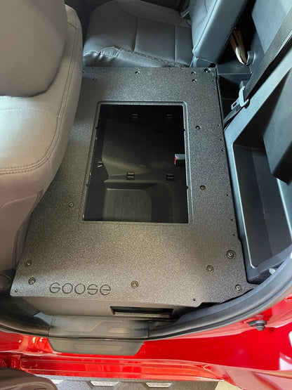 Toyota Tundra 2022-Present 3rd Gen. DoubleCab - Second Row Seat Delete Plate System by Goose Gear
