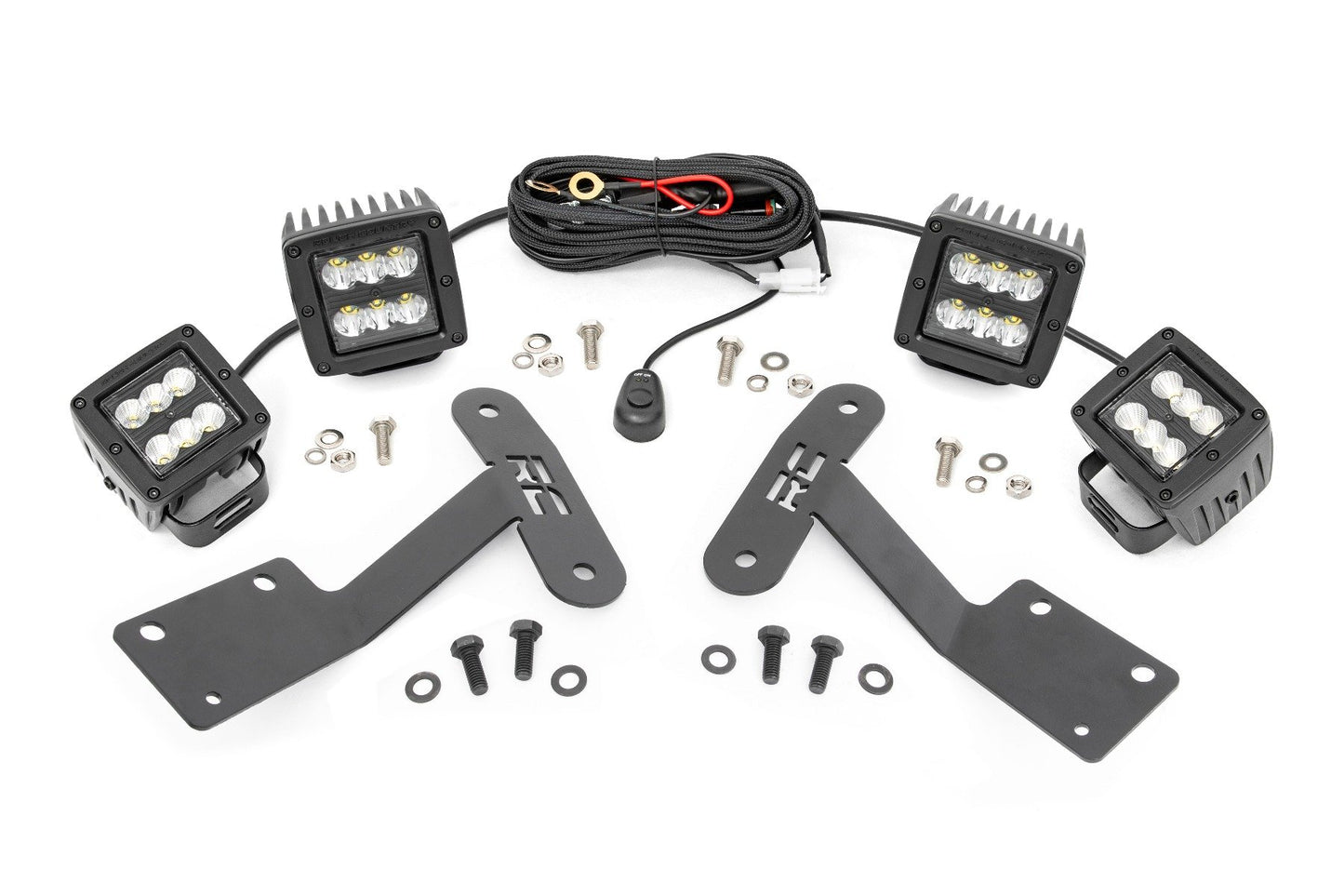 Kit de luces LED | Montaje en zanja | Pares duales de 2" negros | Spot/Flood | Toyota Tundra (14-21)