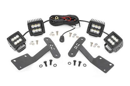 Kit de luces LED | Montaje en zanja | Pares duales de 2" negros | Spot/Flood | Toyota Tundra (14-21)