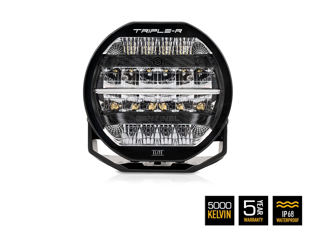 TRIPLE-R-LIGHTS Sentinel 9" Elite (with Backlight) - with 'Wide' Mount (0S9-US-ELITE-PL-WM)