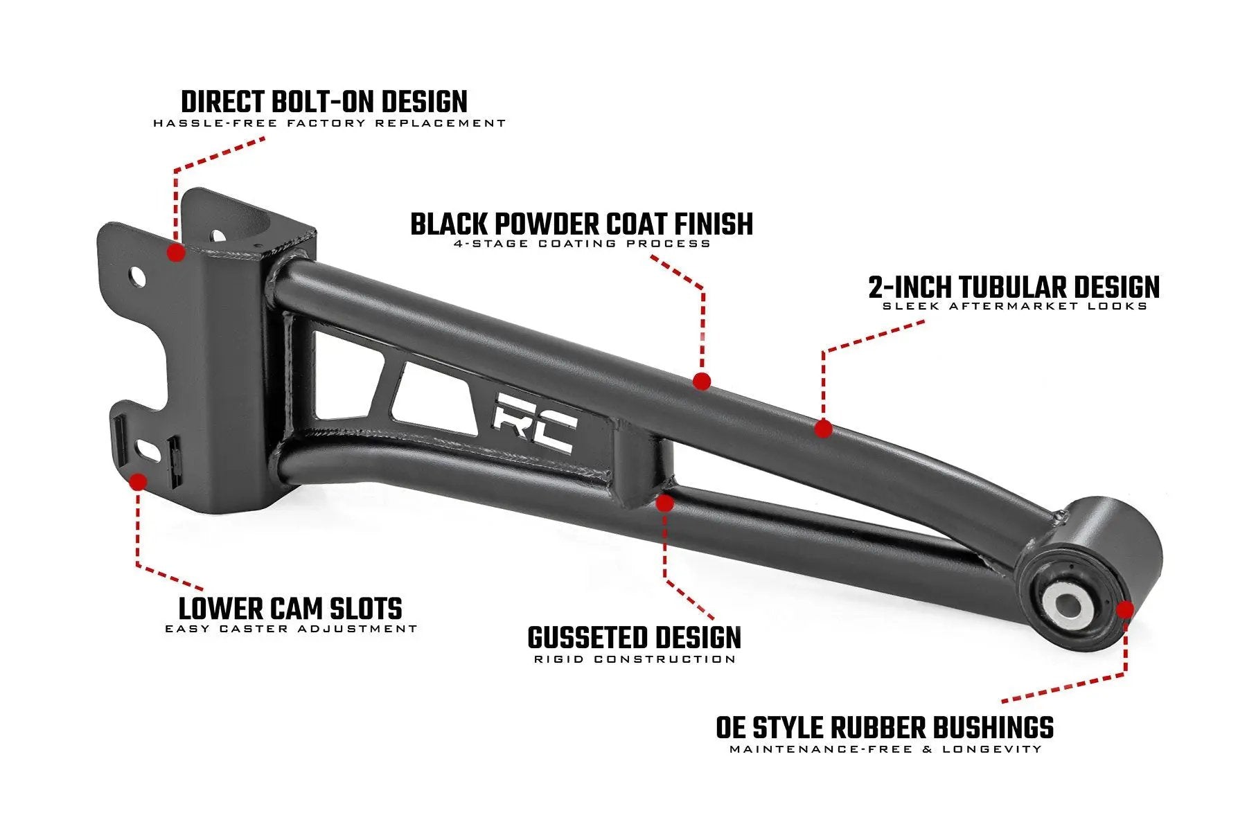 Rough Country Radius Arm Upgrade | Ford F-250/F-350 Super Duty 4WD (2023-2026) by Rough Country