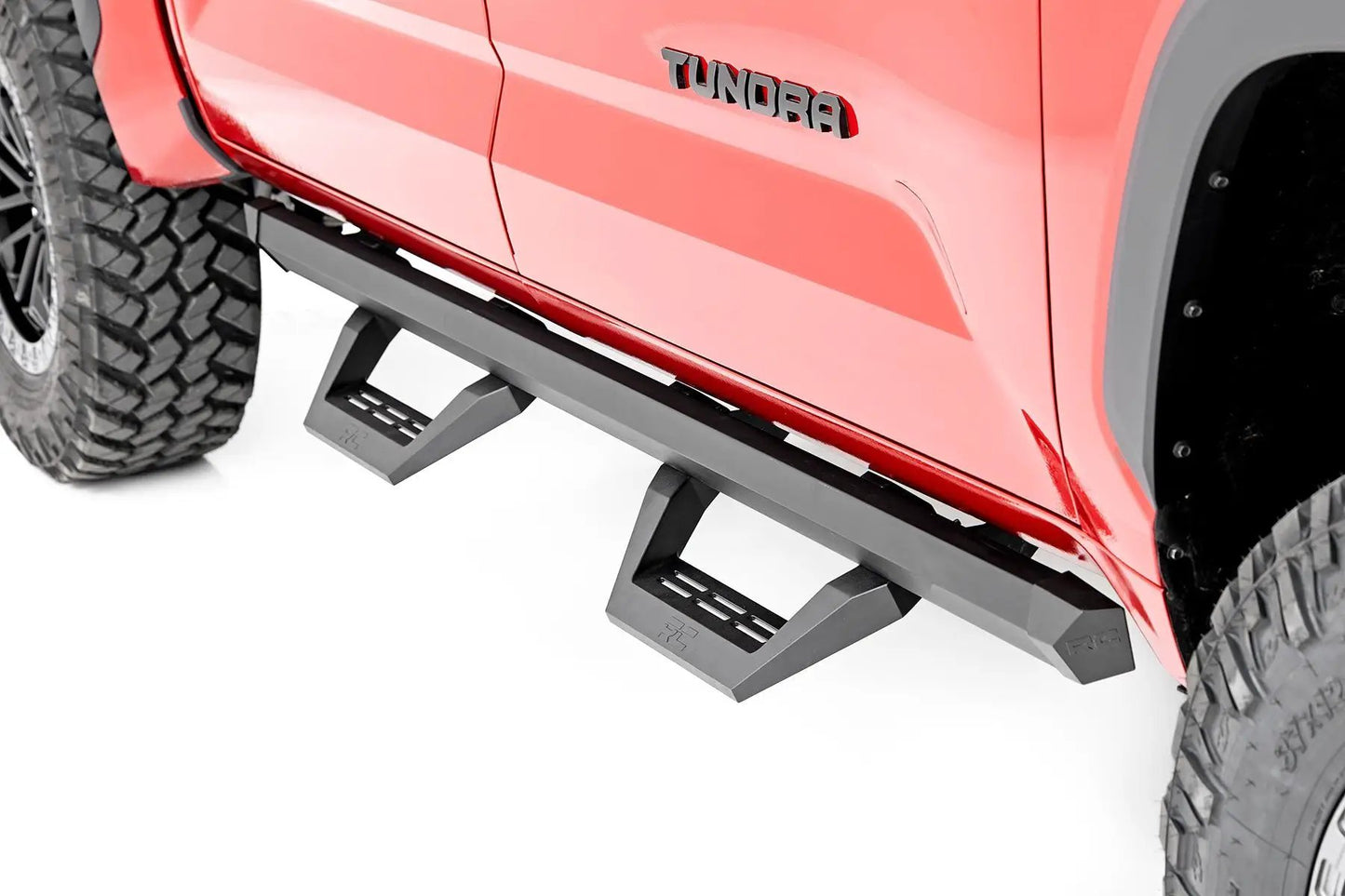 Rough Country SRX2 Adj Aluminum Steps | CrewMax | Toyota Tundra 2WD/4WD (2022-2026) by Rough Country