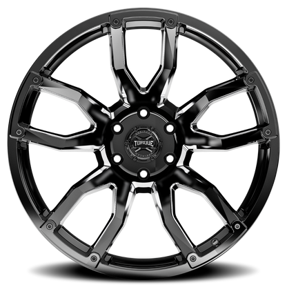 Torque Impact | Gloss Black w/Milled Accents | 20x9 | 6x5.5 | -12mm by Torque