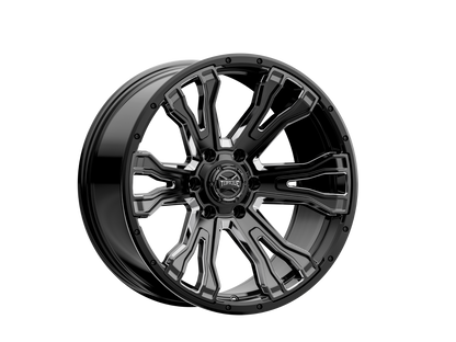 Torque Prime | Gloss Black w/Milled Accent | 20x9 | 6x5.5 | -12mm by Torque