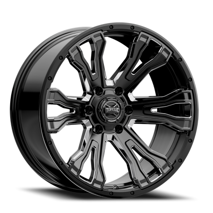 Torque Prime | Gloss Black w/Milled Accent | 20x9 | 6x5.5 | -12mm by Torque