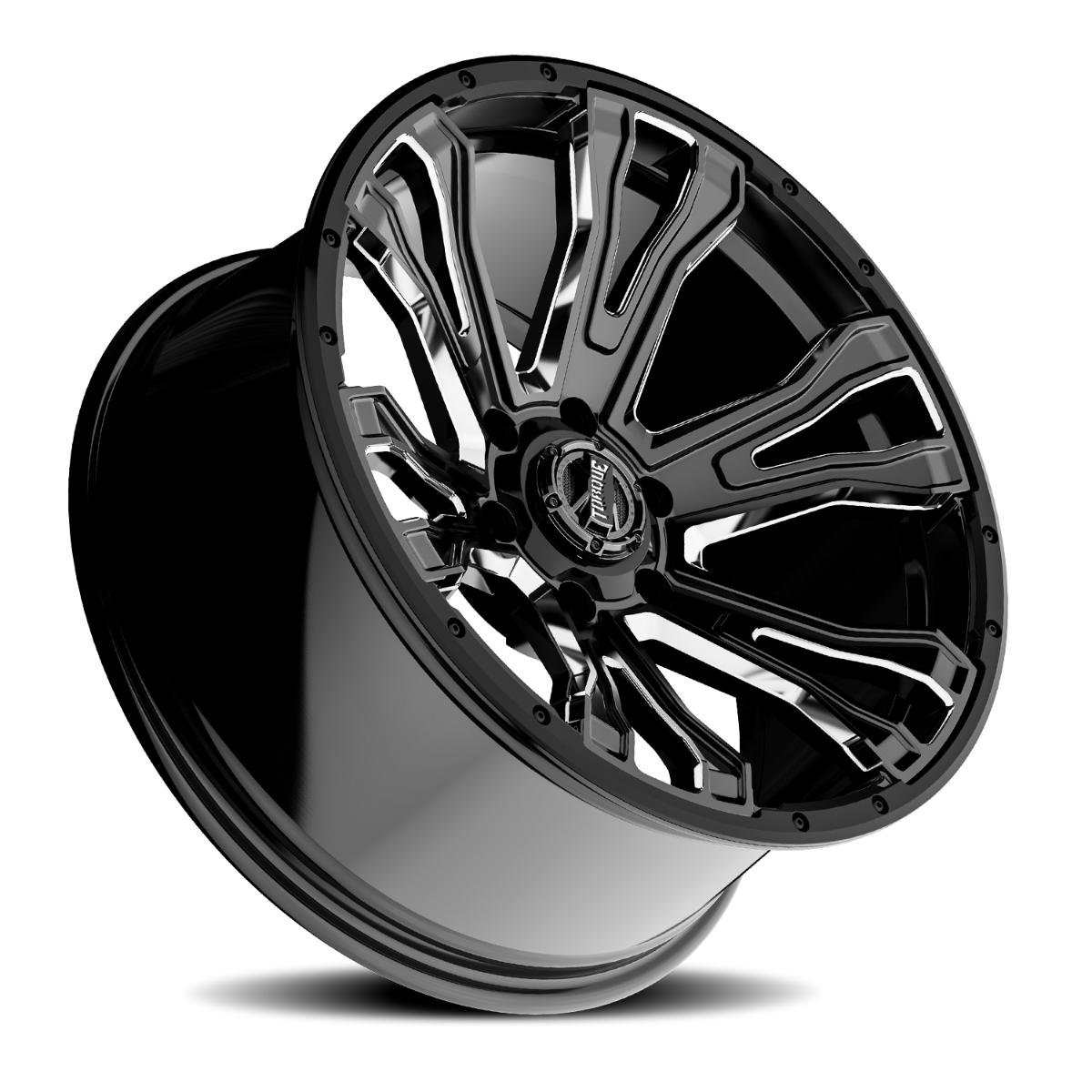 Torque Prime | Gloss Black w/Milled Accent | 20x9 | 6x5.5 | -12mm by Torque
