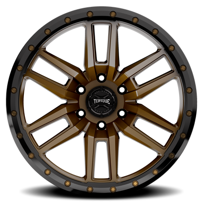 Torque Pritchett | Bronze w/Black Lip | 18x9 | 6x5.5 | -12mm by Torque