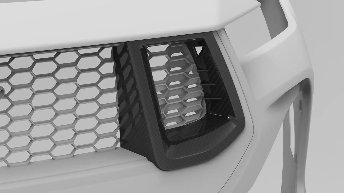 NYTOP 2024-Current Ford Mustang GT Dry Carbon Grille Inserts by NYTOP