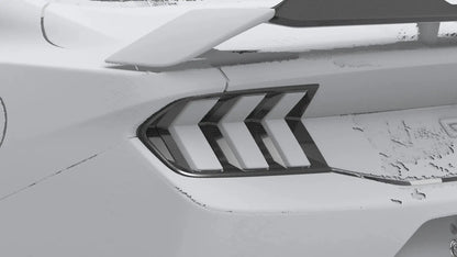 NYTOP 2024-Current Ford Mustang Dry Carbon Taillight Cover by NYTOP