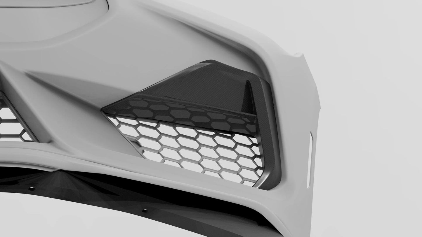 NYTOP 2024-Current Ford Mustang GT Dry Carbon Side Grille Trim Cover