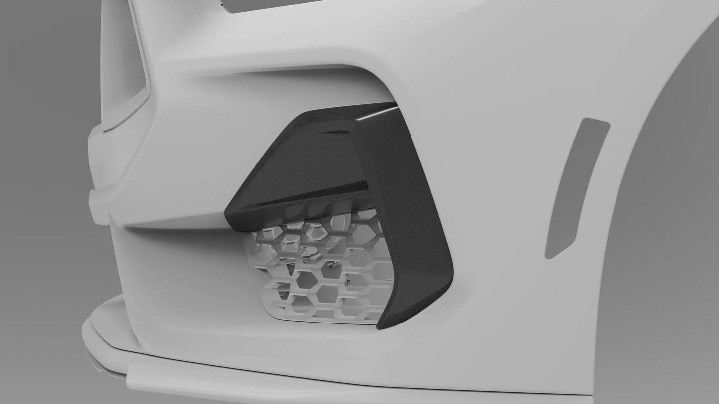 NYTOP 2024-Current Ford Mustang GT Dry Carbon Side Grille Trim Cover