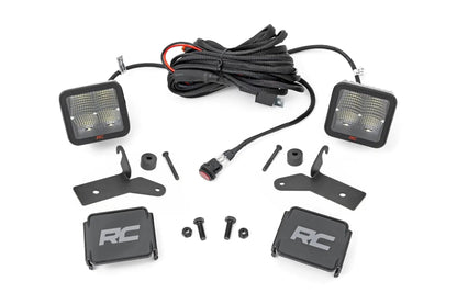 Rough Country LED Light Kit | Hinge Mount | 2" Spectrum Pair | Jeep Gladiator JT/Wrangler JL (18-26) by Rough Country