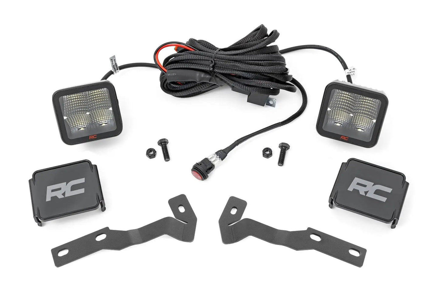 Rough Country LED Light Kit | Ditch Mount | 2" Spectrum Pair | Spot | Toyota Tacoma (16-23) by Rough Country