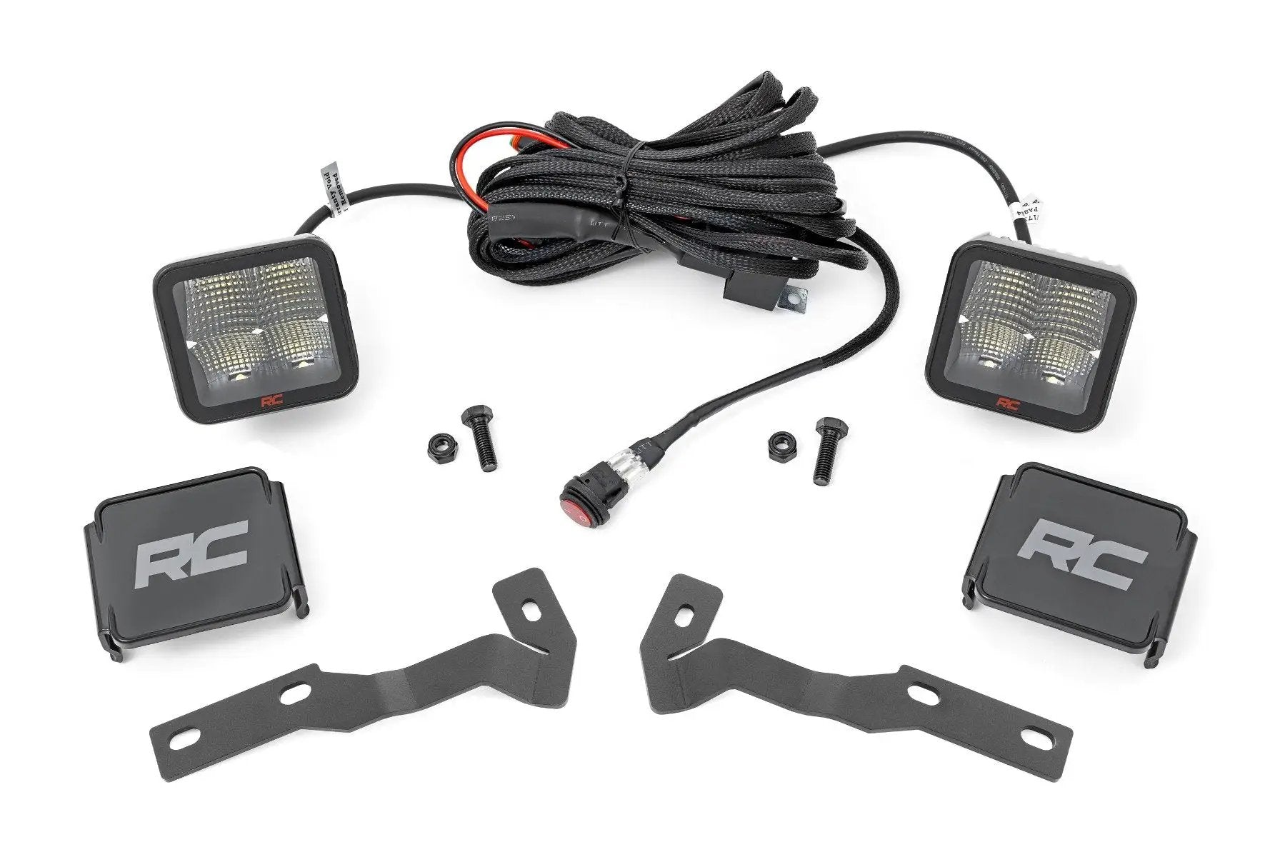Rough Country LED Light Kit | Ditch Mount | 2" Spectrum Pair | Spot | Toyota Tacoma (16-23) by Rough Country