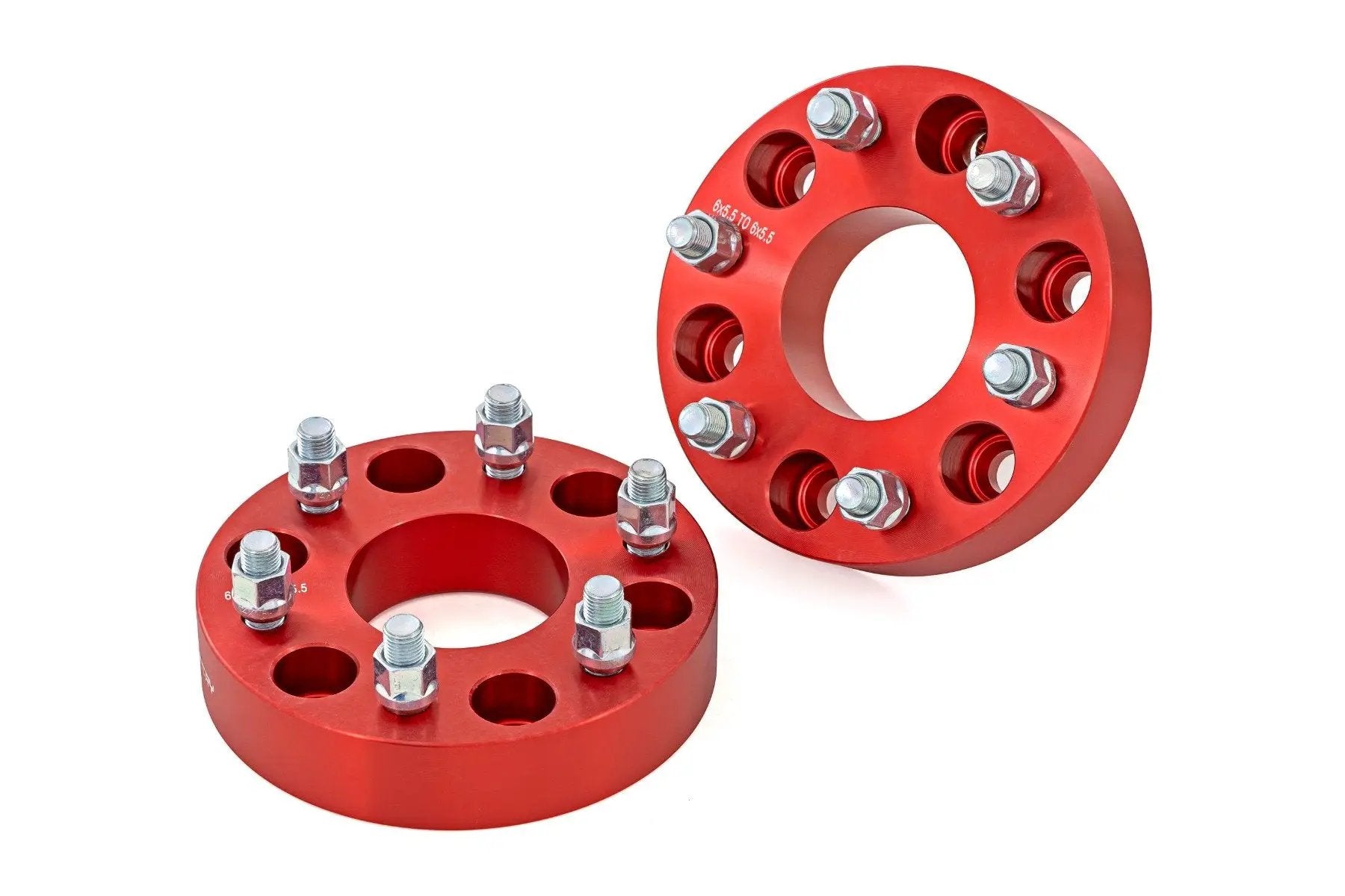 Rough Country 1.5 Inch Wheel Spacers | 6x5.5 | Red | Chevy/GMC 1500 Truck & SUV by Rough Country